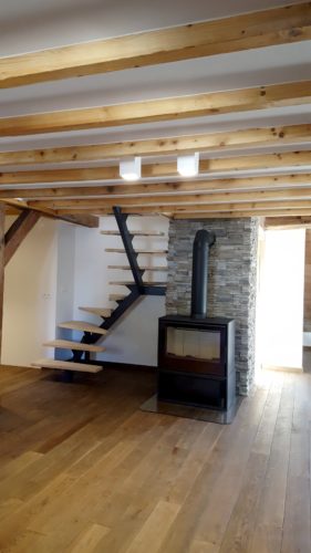 Poêle à bois moderne